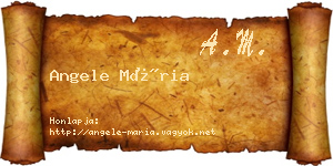 Angele Mária névjegykártya